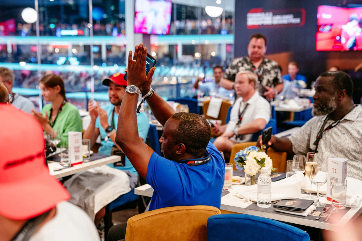 Champions Club guests enjoying their time in the lounge