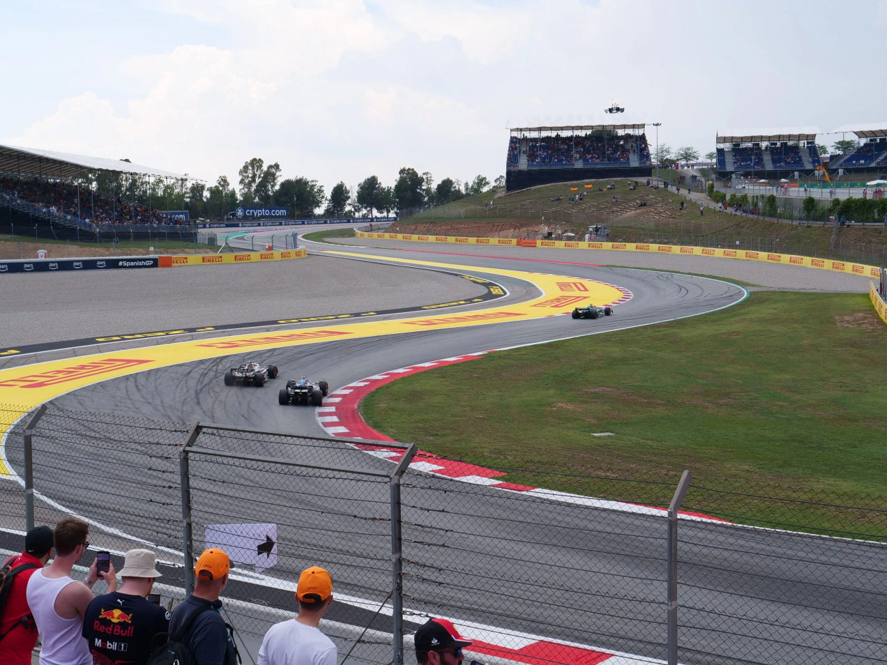 Fans on Grandstand F at the Circuit de Barcelona-Catalunya