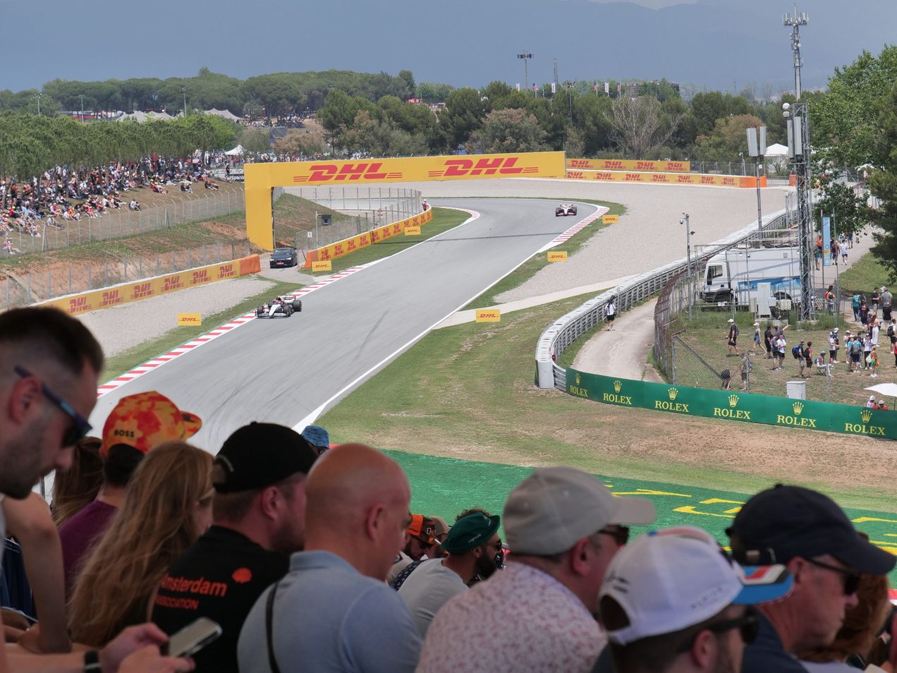 Fans on Grandstand L at the Circuit de Barcelona-Catalunya