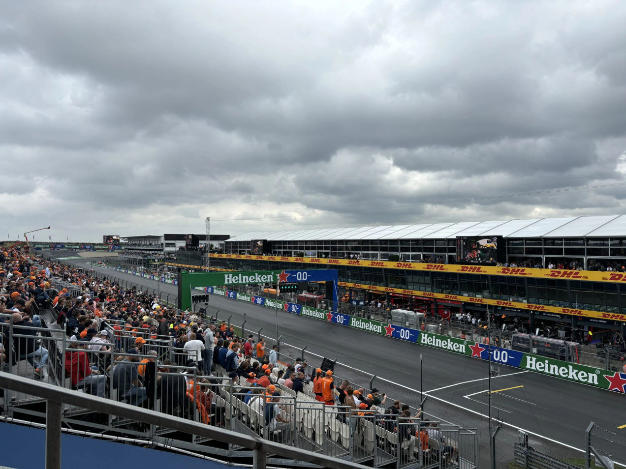 View from the main grandstand at the Dutch GP