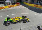 View of the F1 cars racing below the La Rascasse