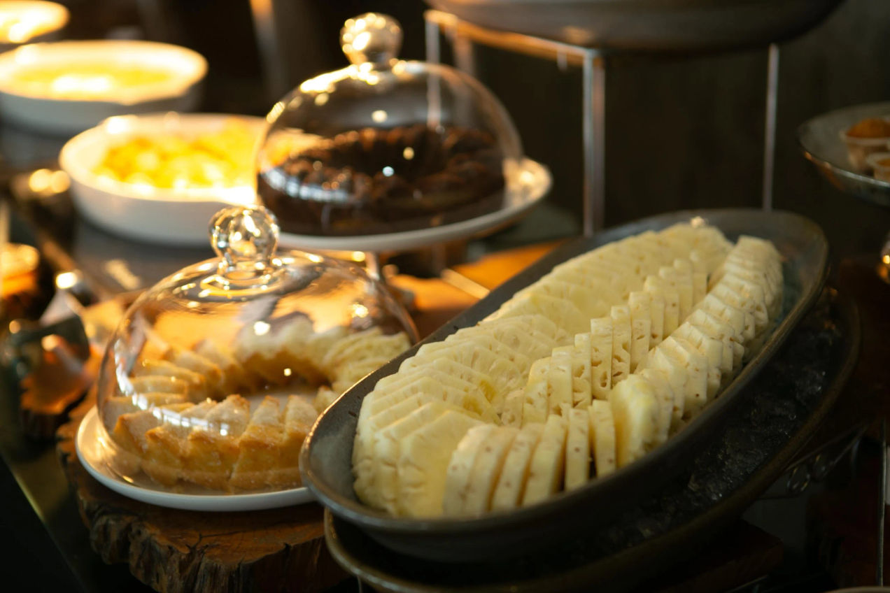 Finger food buffet served in the Orange Tree Club at the Brazilian GP