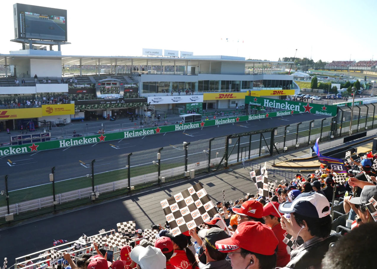 View from seat - Grandstand V2 on Suzuka Circuit - Japanese GP