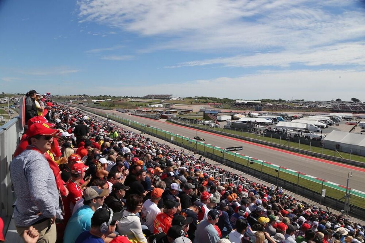 View from your grandstand seat of Turn 12