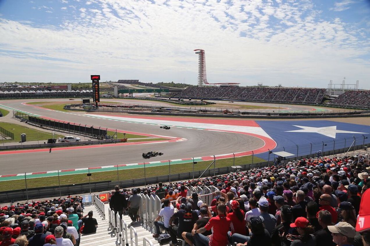 View from your grandstand seat of Turn 12