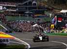F1 cars race on the Belgian GP circuit