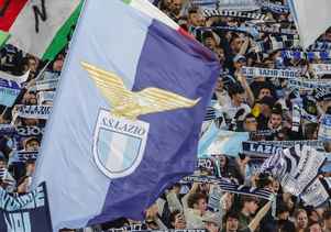 Fans and flag Lazio Roma