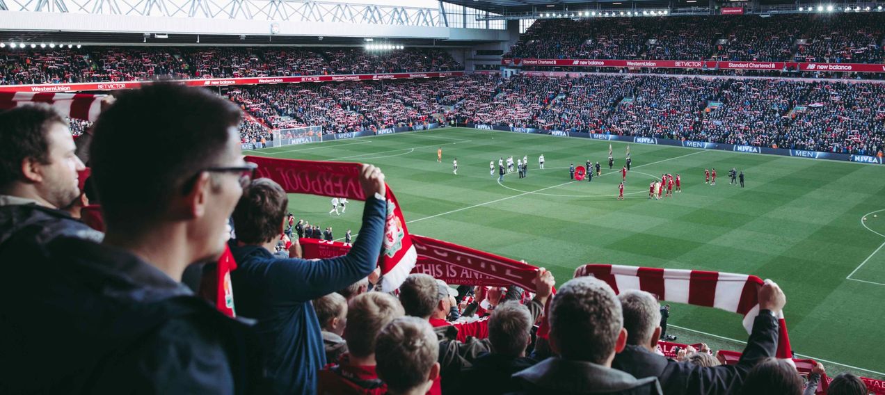 Liverpool fans at anfield