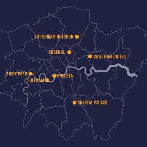 Map london stadions 2022