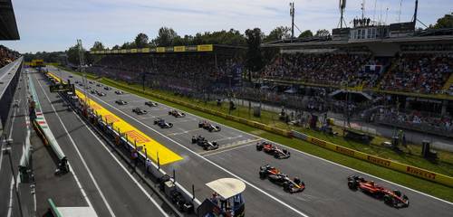 A view of the starting grid at the Monza GP