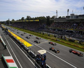 A view of the starting grid at the Monza GP