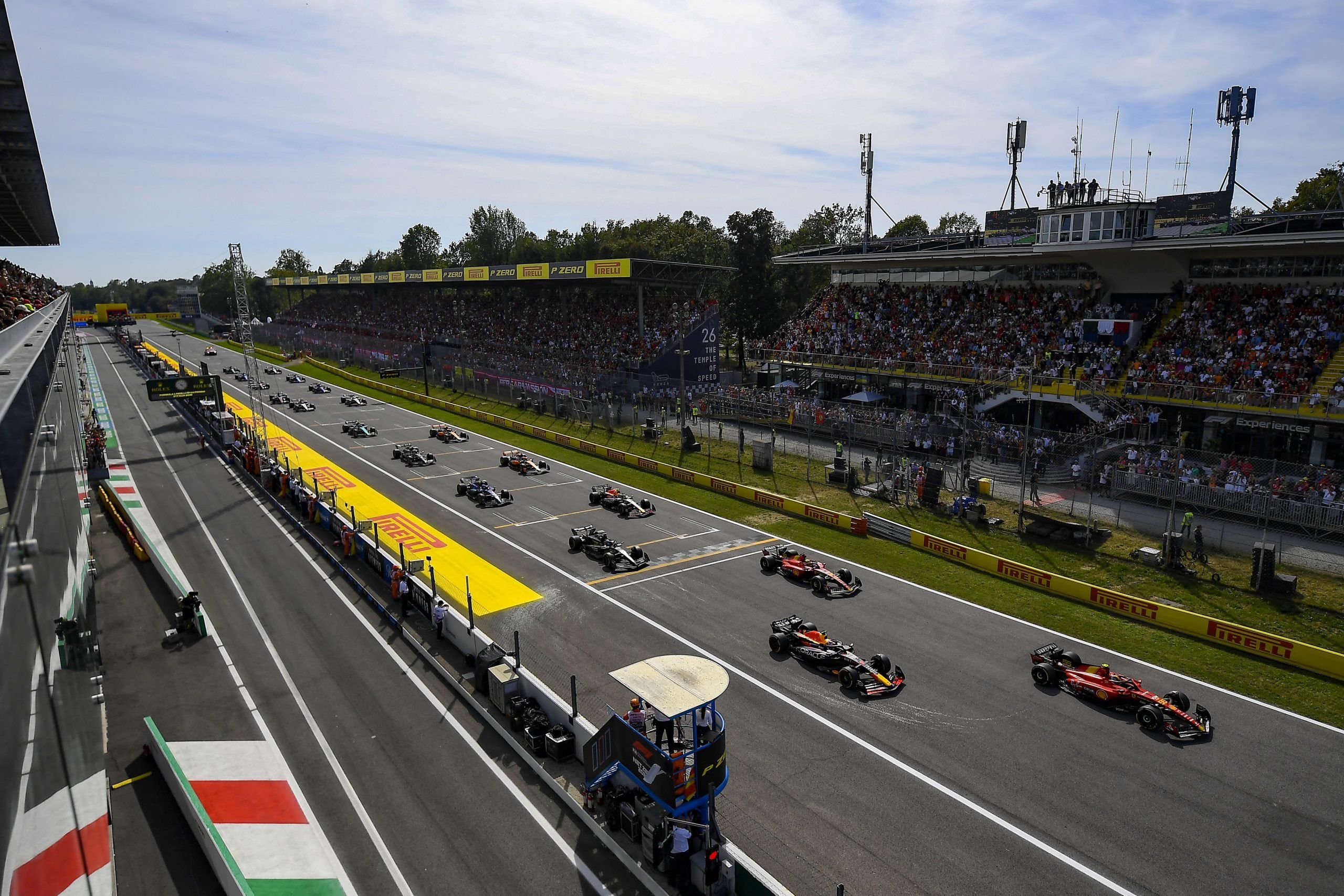 A view of the starting grid at the Monza GP