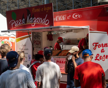 Pizza des food trucks au GP d'Italie