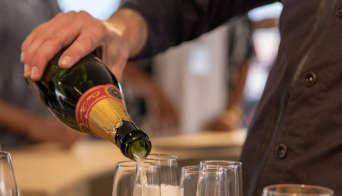 Champagne in the Panorama Village hospitality venue