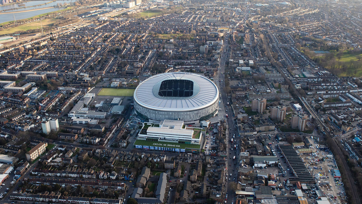 Tottenham stadium from air