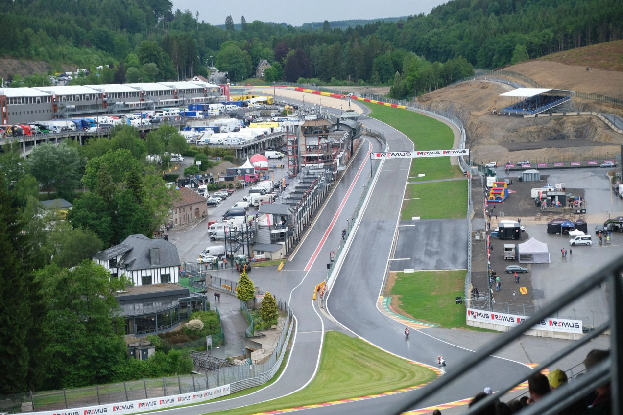 Une vue du circuit de Formule 1 lors du Grand Prix de Belgique