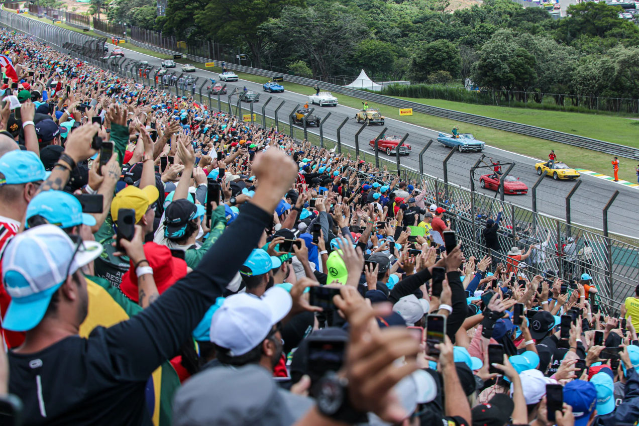 Vista del circuito desde la tribuna G