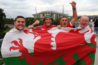 Rugby fans Wales