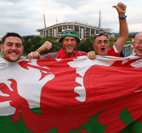 Rugby fans Wales